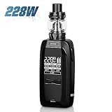 ▶▶ VAPE POTENTE - La salida de 228W le proporciona alto nivel de vapor. Ajustable desde 6W-228W, disfrutará de las nubes ideales sin importar que sea un veterano o principiante.