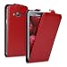 Produktbild kwmobile Hülle für Samsung Galaxy J3 (2016) DUOS - Flip Case Handy Schutzhülle Kunstleder - Flipcover Cover Dunkelrot