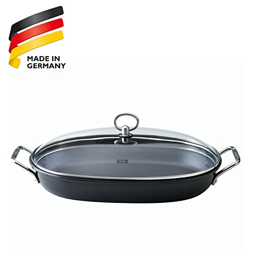Fissler Pfanne Special Fisch / Fischpfanne mit Deckel und Thermotech-Boden / Kasserolle oval 36 x 24 cm / Pfanne antihaft / Ceran, Gas, Elektroherd – 147-500-36-000/0 - 6