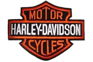 SUMA SHOP Patch Toppa Harley Davidson Logo B&S Media 13 x 9,5 cm x Giacche e Gilet