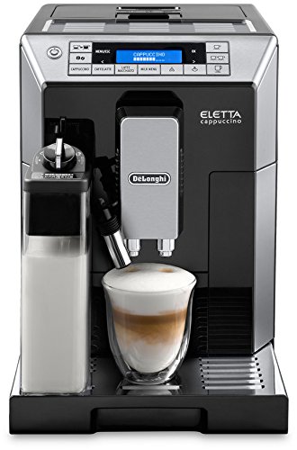 De’Longhi Eletta Cappuccino ECAM 45.766.B Kaffeevollautomat (Digitaldisplay, integriertes Milchsystem, Lieblingsgetränke auf Knopfdruck, Herausnehmbare Brühgruppe, 2-Tassen-Funktion) schwarz - 2