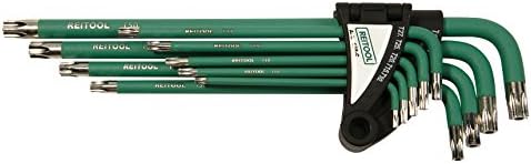 reitool 140 Assortment 9 TORX Profile Keys, Green