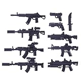 ☀Material: aus ABS Spieland Custom Waffen Set für Mini Figuren SWAT Team Militär Soldaten Polizei, passen zum Lego