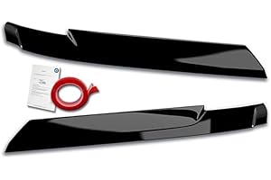 RDX Racedesign Head light spoilers compatible with Volkswagen Crafter & MAN TGE 2017- (ABS Gloss Black)