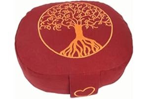 maylow Yoga mit Herz Tempelwelt - Cojín de yoga (10 cm, forma ovalada)