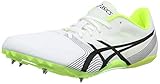 sprint spikes nike damen Vollgummi-Außensohle ASICS Unisex-Erwachsene Hypersprint 6 Leichtathletikschuhe, Weiß (White/Black/Safety Yellow 0190), 45 EU