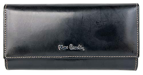 Preisvergleich Produktbild Schwarz Halbmatte Folienfeste Echtledermappe Pierre Cardin