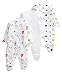Mamas and Papas Unisex Baby 3 Pack All-in-One Timbuktales Bodysuit, White (Multicolour), 3-6 Months