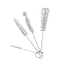 NAKE 4Piece Bottle Cleaning Brushes Kitchen Set Nylon Kettle Spout Teapot Clean Brush White