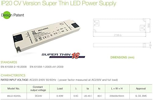 LED Driver Constant Voltage Transformer 40W AC220-240V DC24V Super Slim LED Power Supply For LED Lamp LED Strip