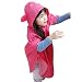 GudeHome Unisex Kid's Raincoat Baby Hooded Waterproof Rain Poncho, 80-100cm Red