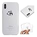 Produktbild Silikonhülle für iPhone X Hülle, ZCRO Schutzhülle Case Silikon Transparent Soft TPU Dünn Kristall Klar mit Muster Handy Hüllen Cover Bumper Weich Ultra Slim Schale Tasche Etui mit Stift Stylus für iPhone X 5.8 Zoll (Cute Panda)