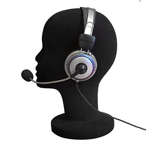 Gemini_mall® Female Foam Mannequin Head Model Hat Wig Sunglasses Jewelry Holder Display Stand (Black)