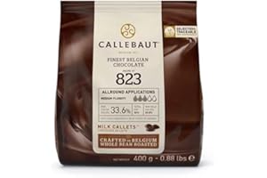 Callebaut 823 Premium Milk Chocolate Callets – 400g Bag – 33.6% Cocoa – Belgian Couverture Chocolate for Baking, Moulding & Melting