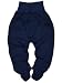 Baby Girls Boys Leggings Trousers With Feet 100% Cotton Jersey (62cm (0-3 Months), Navy Blue)