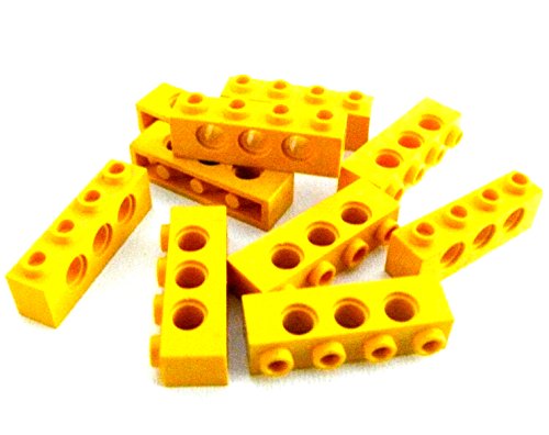 Preisvergleich Produktbild LEGO ® Technic - 10 Stück - Steine - Lochsteine - 4 Noppen / 3 Löcher - gelb