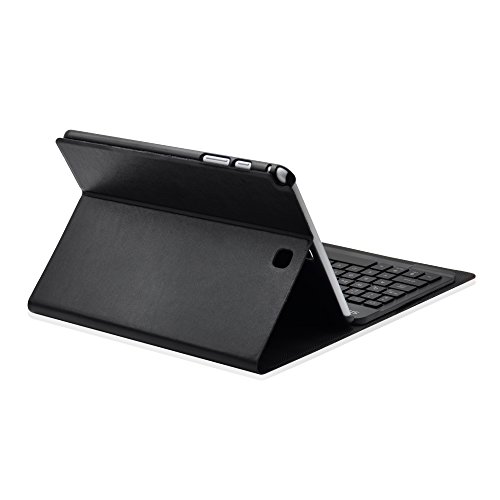 Sharon Galaxy Tab A 9.7″ Hülle mit beleuchteter Bluetooth – Tastatur | Ultraslim Schutzhülle | QWERTZ- Layout (Deutsch) | Tastatur herausnehmbar | Hintergrundbeleuchtete Tasten, Farbe einstellbar - 4