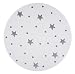 Produktbild Livone Kinderzimmer Baby Teppich Kinderteppich Punkte Sterne Creme Silber grau Größe 133 cm rund