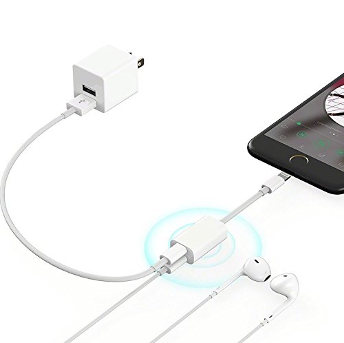 Gilsey Double 8 Pin zu 8 Pin Connector Splitter für iPhone 7 7 Plus Audio & Lade Adapter – telefonieren oder schauen Sie Filme während Sie Ihr iPhone 7 aufladen - 2