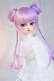 Custom made,Hand Made design Tita-Doremi BJD Wig Pullip Wig SD DOD DOC DD MSD Purple Mix Wig Hair 8-9\