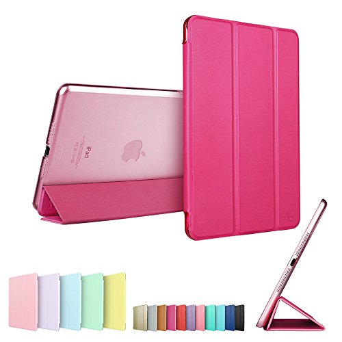 iPad Mini Hülle, ESR® Yippee Series Auto Aufwachen / Schlaf Funktion PU Ledertasche mit Durchschaubar Rückseite Abdeckung Schutzhülle für iPad mini 3/2/1 (Rote) - 9