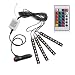 Produktbild 4-in-1 Bunte RGB-Lichtleiste 9LED Ambient Light Car Interior dekoratives Licht Fußraum Licht mit Fernbedienung