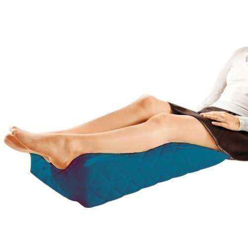 Türkisblau 100% Baumwolltwill Konturiert Orthopädisch Bein Hebel Schaum Kissen Fußstütze Kissen Bett Keil Unterstützung