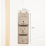 Inwagui Baumwollspitze Bad Kleinbeträge Aufbewahrungstasche Finishing 3-Taschen Gadget Pouch Organizer Wandtasche Faltbar Tasche-Grey - 7