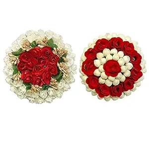 GadinFashion? Artificial Flower Juda/Gajra For Women/Girls,(Multicolor, Pack of-02)