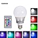 Produktbild LED RGB Lampen, Sunpion® 10W Dimmbar Glühbirne 16 Farben zur Wahl, inklusive Fernbedienung, Farbwechsel Lampen, LED Birnen, LED Leuchtmittel (10W E27)