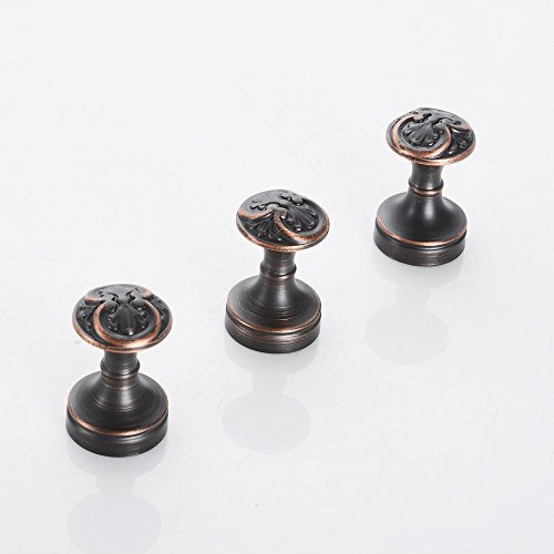Weare Home Geschnitzten Schwarz Öil Bronze finished Cool Einfach Deko Wandmontag Einzeln rund alle hochwertig Antik Messing Kleiderhaken Mantel-hütenhaken Handtuchhaken, 2 Stück - 4