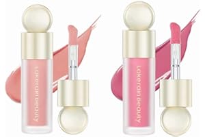 BEAUTY SEARCHER Liquid Blushes, Lightweight Breathable Feel Liquid Blush for Cheeks Natural-Looking Superdewy Liquid Blusher Makeup Long-Lasting Cream Liquid Blush Cosmetics (01+02)