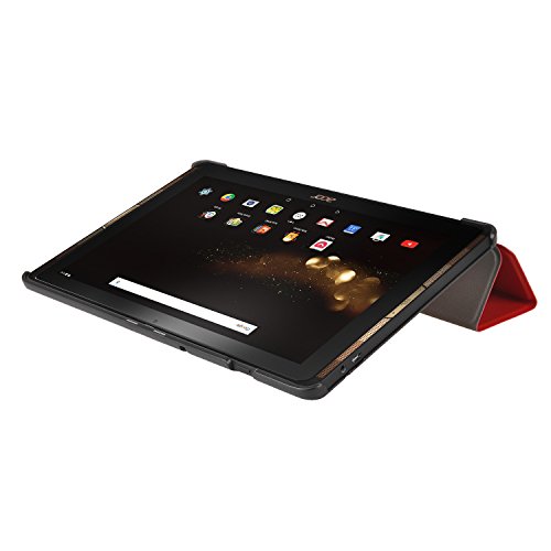 Acer Iconia One 10 B3-A30 Hülle, IVSO Ultra Schlank Superleicht Ständer Slim Leder zubehör Schutzhülle für Acer Iconia One 10 (B3-A30) 25,7 cm (10,1 Zoll HD) Tablet-PC perfekt geeignet (Für Acer Iconia One 10 (B3-A30), Rot) - 9