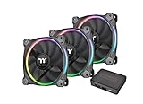 Geräuschpegel 24.7 dB-A Thermaltake Riing 12 RGB Sync Edition Gehäuselüfter (3 Pack, kompatibel mit ASUS, Gigabyte, MSI, Asrock und Biostar)