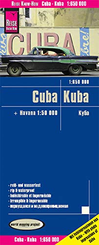 Cuba, mapa impermeable de carreteras. Escala 1:650.000 impermeable. Reise Know-How.