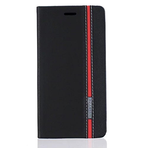 Para Xiaomi Mi Max 2 Funda , YIGA Módulo de color negro Diseño Flip Libro de PU Cuero Leather Protectora Case Cover Caso con Cierre Magnético Función de Soporte Billetera Tapa Carcasa para Xiaomi Mi Max 2