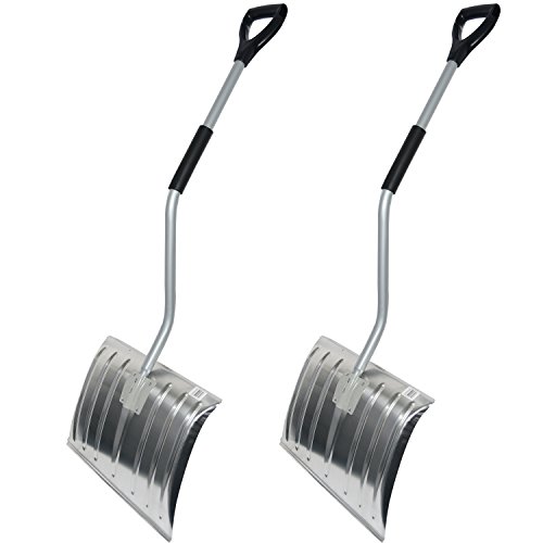 WOLTU 2 x Schneeschaufel Schneeschieber Schneeschippe Aluminium Schnee Schaufel 2751-2