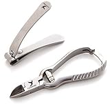 CANDURE - Podiatrists Nail Clippers Cutters Nippers for thick toenails Plus Nail Clippers for fingernails - Podiatry Instruments Clippers with Safety Pouch. Improved Quality