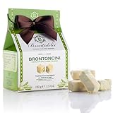 turron blanco con almendras  Turrón blando - con los pistachos Bronte y chocolate blanco, 100 g, Made in Etna.