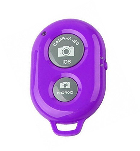 Preisvergleich Produktbild flyyfree Wireless Kamera Bluetooth V3.0 Fernauslöser Controller Selfie Stick Handy Einbeinstativ (lila)