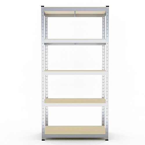 Schwerlastregal Steckregal 180x90x60 cm Kellerregal 875 kg Tragkraft Lagerregal Werkstattregal Regal verzinkt - 5