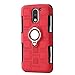 Produktbild VILLCASE Hart Telefon Fall mit Fingerring Halter magnetische Auto Montage Telefon Fall stoßfest Telefon Abdeckung für Moto G4 (Rot)