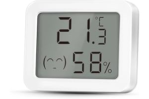 Haozee Zigbee Temperatur- und Feuchtigkeitssensor, ZigBee Hub erforderlich, für Fernüberwachung und Heimautomatisierung, Kompatibel mit Home Assistant Zigbee2mqtt