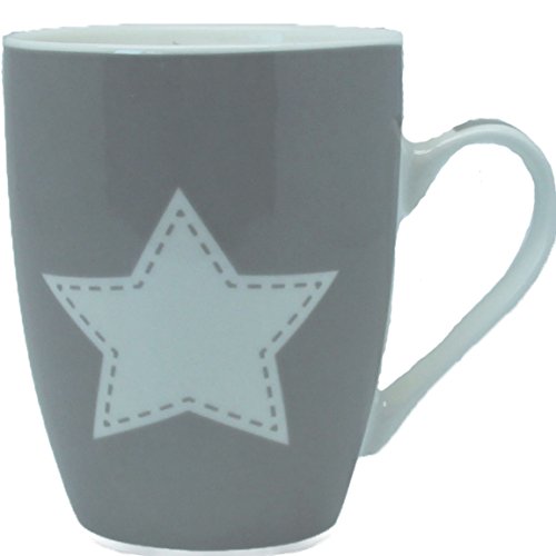 Bada Bing 4er Set Tassen Stern Home Kaffeebecher Kaffeetasse Star Weiß 1766 - 4