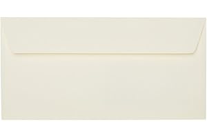 ‎PAPER24 25 DIN lang Briefumschläge mit Haftstreifen (ohne Fenster) 11x22 cm Zartcreme Chamois