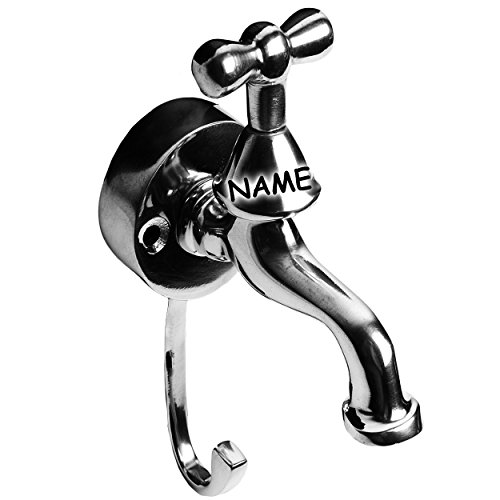 Preisvergleich Produktbild alles-meine GmbH Wandhaken / Garderobe / Schlüsselhaken - Wasserhahn - Silber Grau - inkl. ..