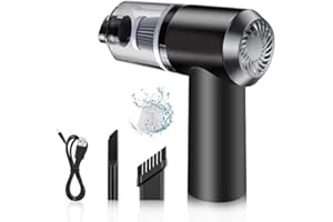 SQUADO Mini Aspirapolvere per Auto Senza Filo Ricaricabile - Potente, Versatile e Portatile