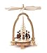 Produktbild DREGENO Seiffen Pyramide mit Kurrende für Kerzen, Holz, Natur, 16.5 x 24 x 16.5 cm,
