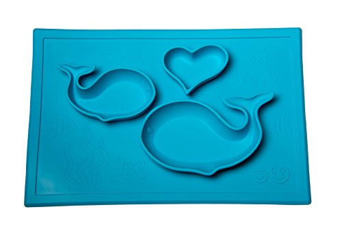 Smith's Happy Mat - Silikon Platzdeckchen + Teller aus einem Stück + GRATIS Smith’s Raupe Silikon Löffel (EVP: €4,68)