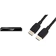 Panasonic DP-UB820EB 4K Ultra HD Blu-ray Player & Amazon Basics HDMI Cable, 48Gbps High-Speed, 8K@60Hz, 4K@120Hz, Gold-Plated Plugs, Ethernet Ready, 0.9 m, Black